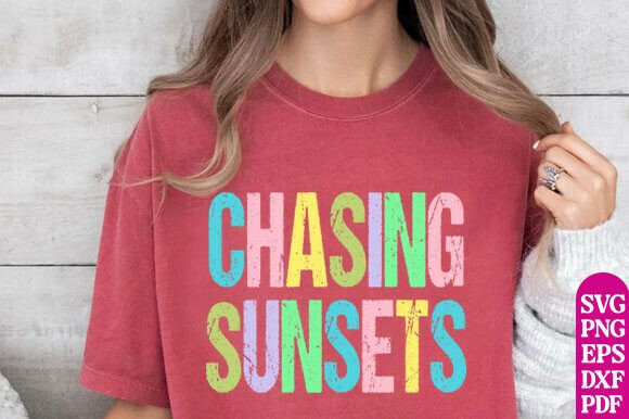 Chasing Sunsets Png for T-Shirt Designs