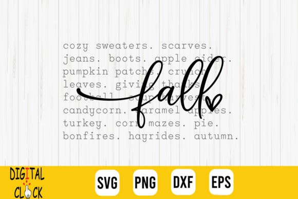 Fall with Autumn Words Cozy Season SVG Graphics for T-Shirt Designs