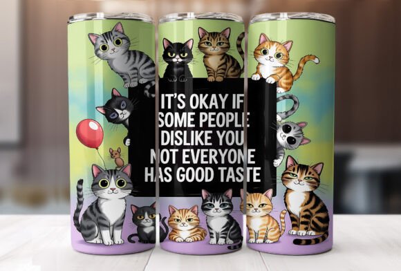 Funny Cat Motivation Quote 20oz Tumbler Graphics