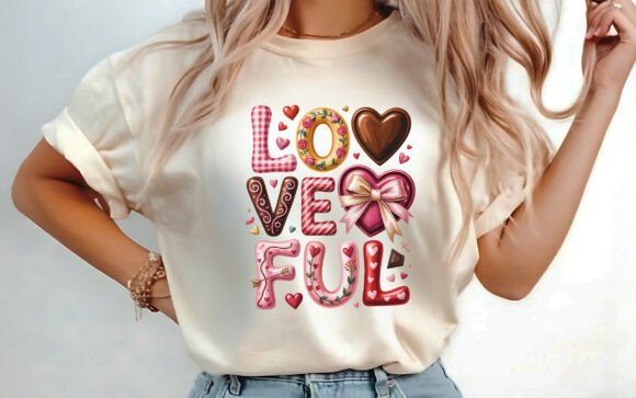 Funny Loveful Valentine T-shirt PNG: A Graphic Design Asset for T-Shirt Designs