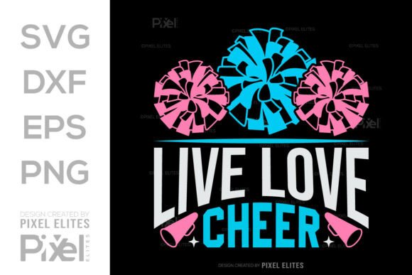 Live Love Cheer SVG File, Cheer Quote Review