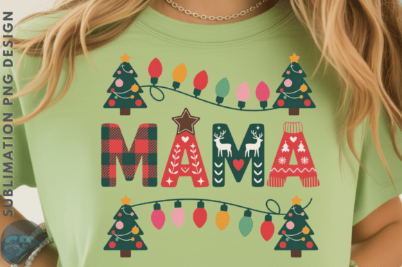 Mama Christmas Holly Jolly PNG Design Graphics
