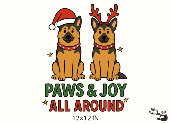 Paws Joy All Around Christmas PNG Graphics & Illustrations