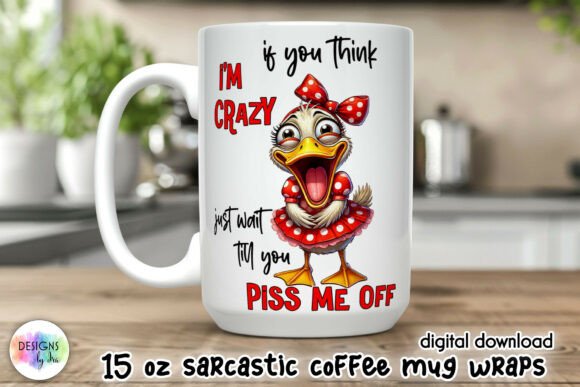 Sarcastic Coffee Mug Wrap, Grumpy Duck: A Designer's Review