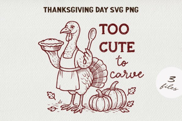 Thanksgiving Pumpkin Turkey Quote PNG for Graphic Design Projects